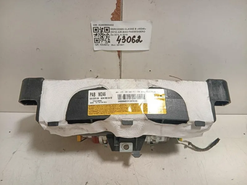 Air-bag Passeggero A2468600402 Mercedes Classe B W246 2012