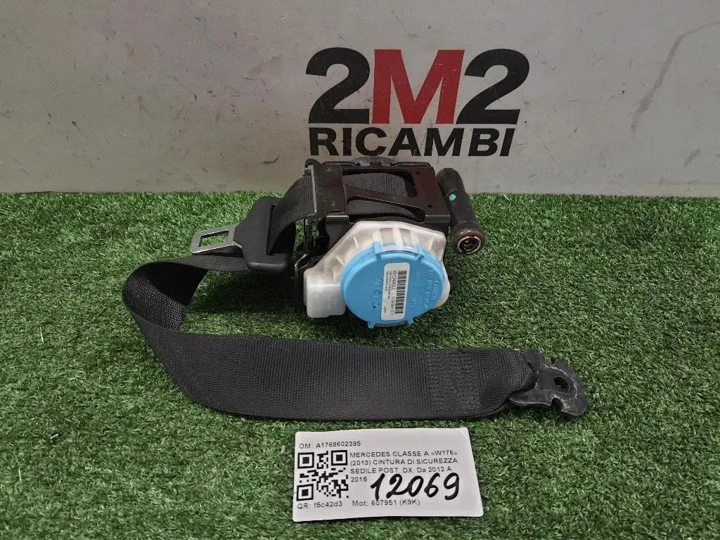 Cintura DI Sicurezza Sedile POST DX A1768602385 Mercedes Classe A W176 2013