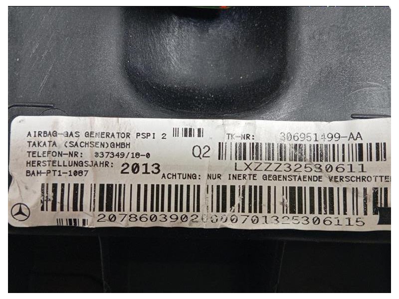 Air-bag Passeggero 3054284 Mercedes Classe C W204 2011