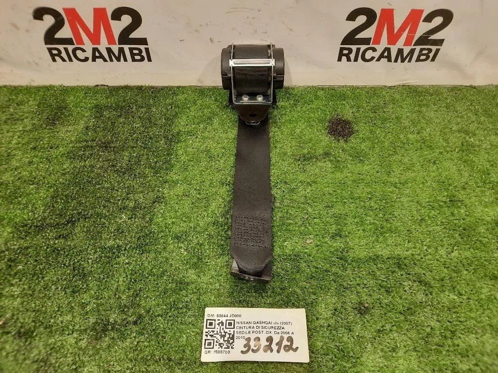 Cintura DI Sicurezza Sedile POST DX 88844JD000 1 1402287 Nissan Qashqai I 2007