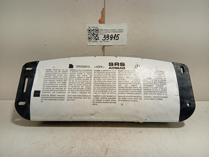 Air-bag Passeggero 3054284 Mercedes Classe C W204 2011
