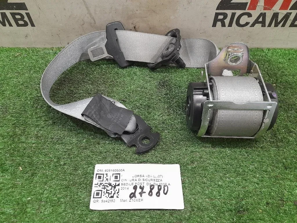 Cintura DI Sicurezza Sedile POST DX 609160500A Opel Corsa D 2007
