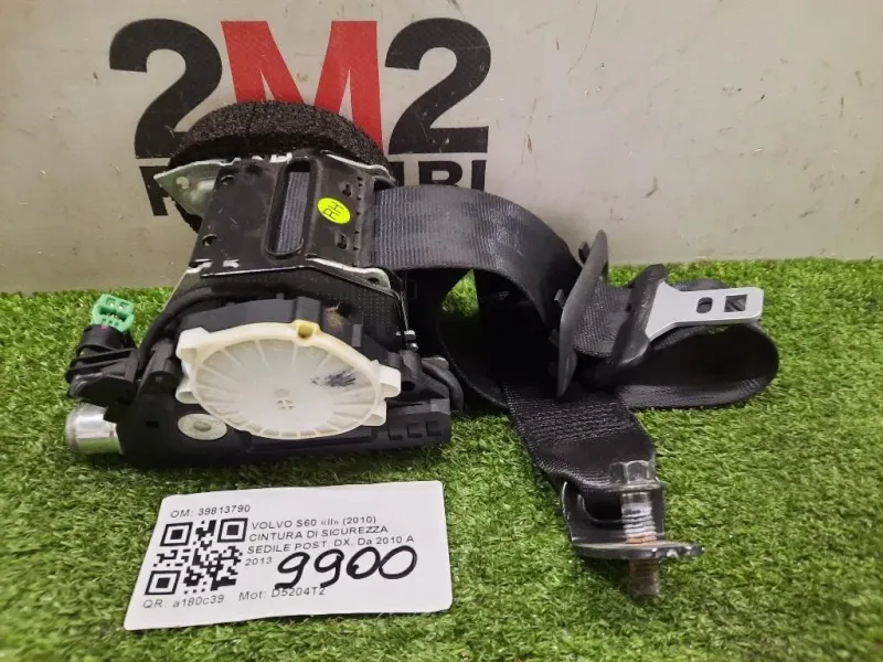 Cintura DI Sicurezza Sedile POST DX 39813790 Volvo S60 II 2010