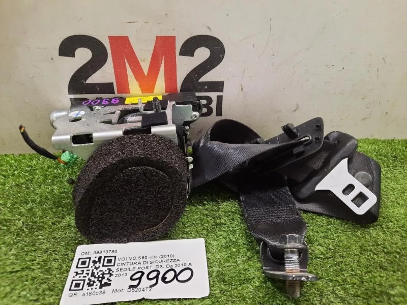 Cintura DI Sicurezza Sedile POST DX 39813790 Volvo S60 II 2010