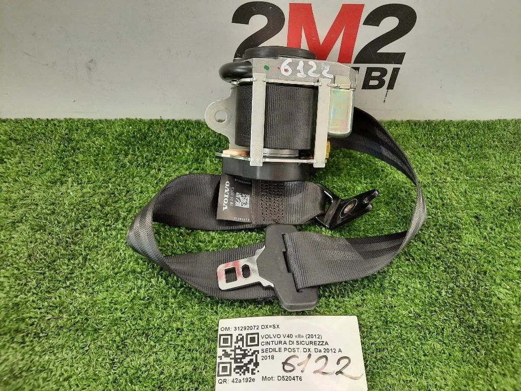 Cintura DI Sicurezza Sedile POST DX 31292072 DXSX Volvo V40 II 2012