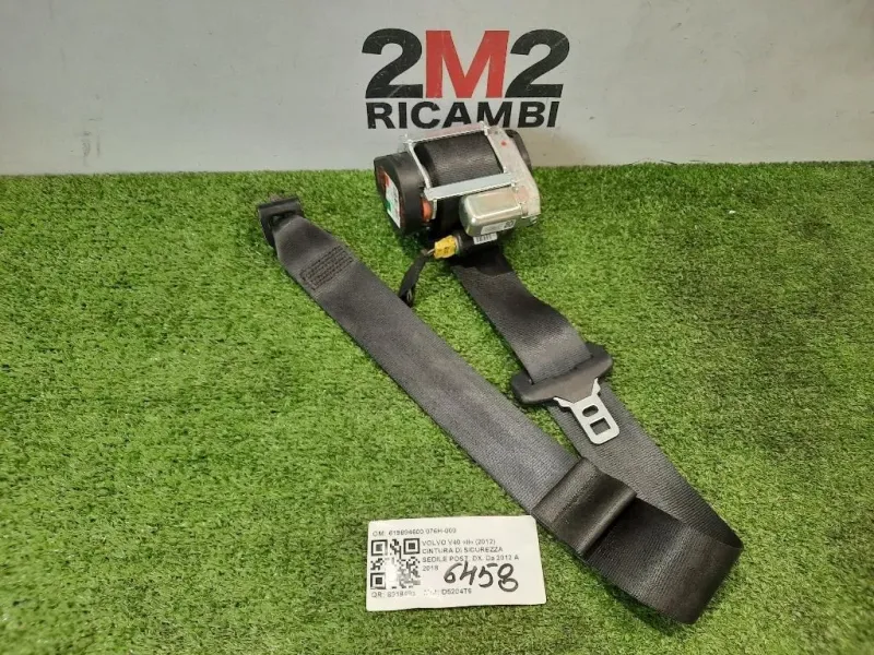 Cintura DI Sicurezza Sedile POST DX 619894600 076H-000 Volvo V40 II 2012