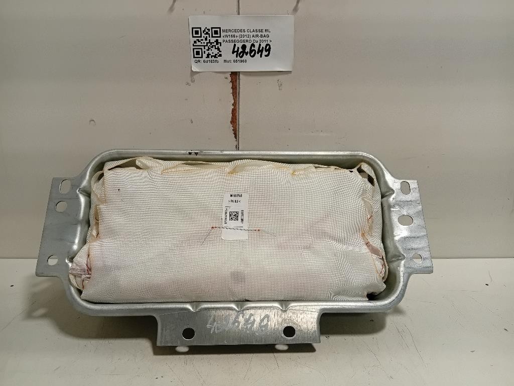 Air-bag Passeggero A1668602402 Mercedes Classe ML W166 2012