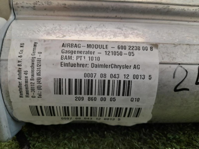 Air-bag Passeggero A2098600005 Mercedes Classe CLK C209 2003