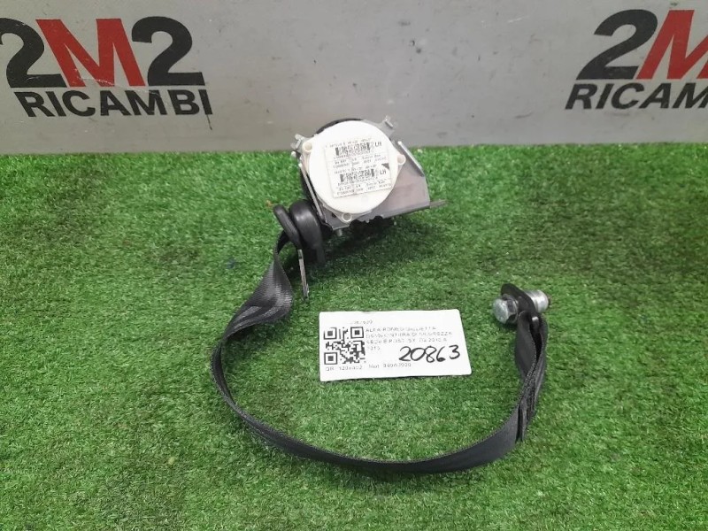 Cintura DI Sicurezza Sedile POST SX 01560967630 Alfa Romeo Giulietta 2010
