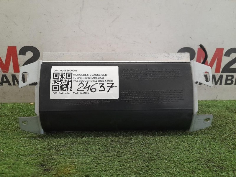 Air-bag Passeggero A2098600005 Mercedes Classe CLK C209 2003
