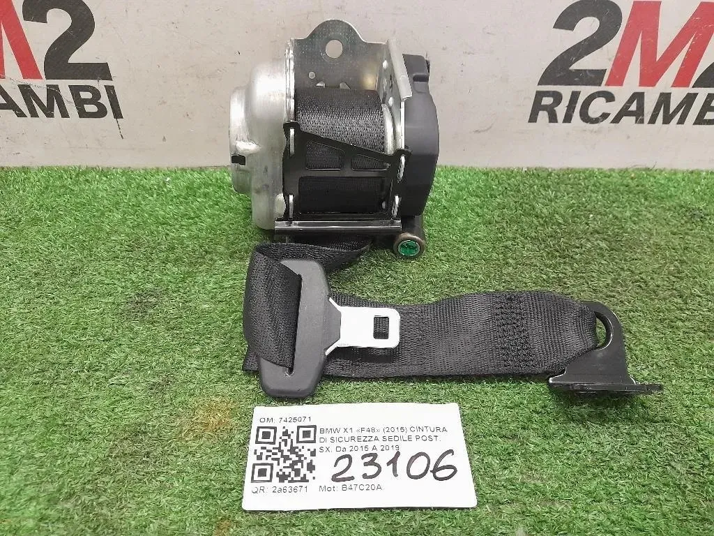 Cintura DI Sicurezza Sedile POST SX 7425071 Bmw X1 F48 2015