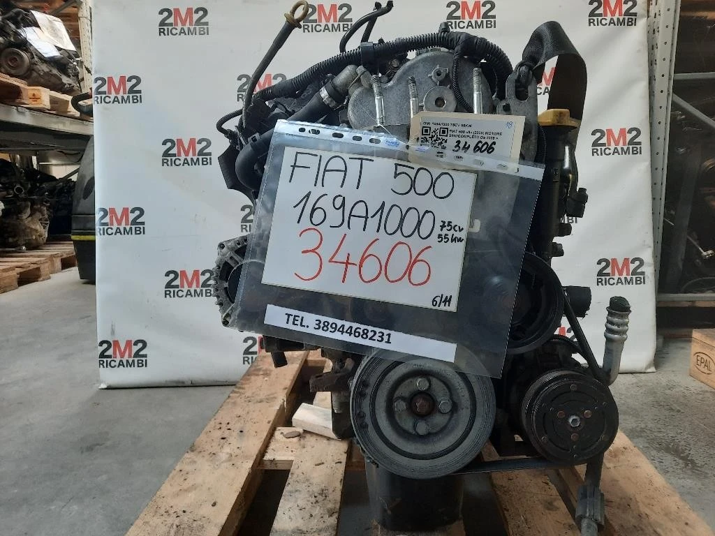 Motore Completo 169A1000 75CV 55KW Fiat 500 II 2008