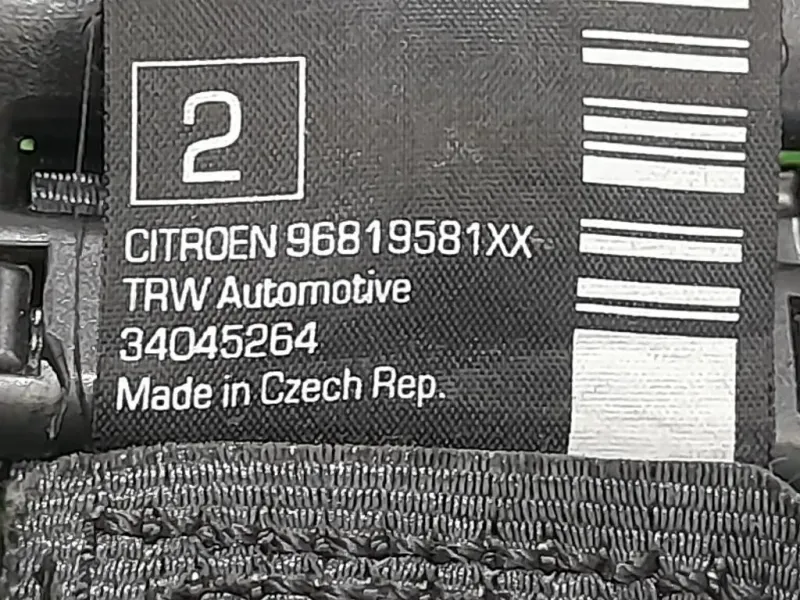 Cintura DI Sicurezza Sedile POST SX 34048178B Citroen DS3 2010