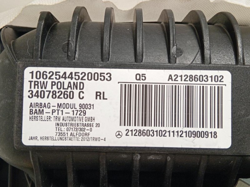Air-bag Passeggero A2128603102 Mercedes Classe E W212 2009