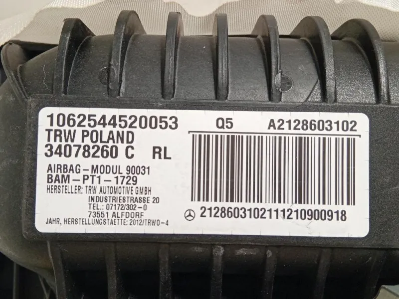 Air-bag Passeggero A2128603102 Mercedes Classe E W212 2009
