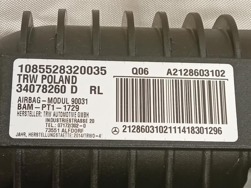 Air-bag Passeggero A2128603102 Mercedes Classe E W212 2013