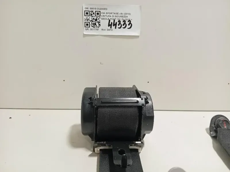 Cintura DI Sicurezza Sedile POST SX 89810-3U200ED Kia Sportage III 2010