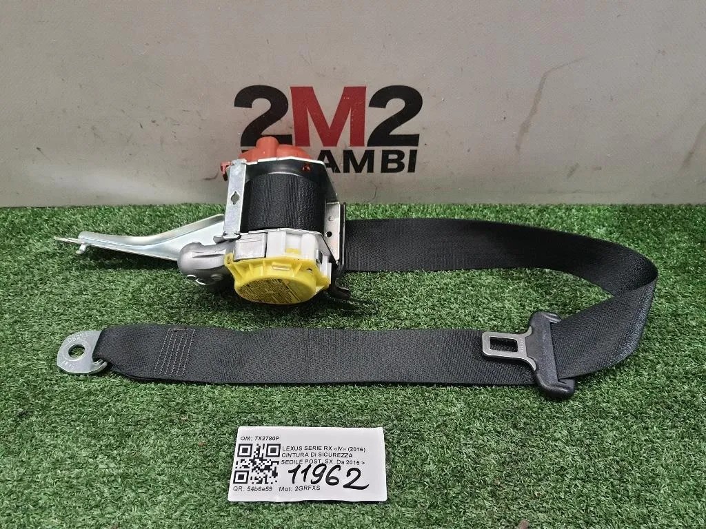 Cintura DI Sicurezza Sedile POST SX 7X2780P Lexus Serie RX IV 2016