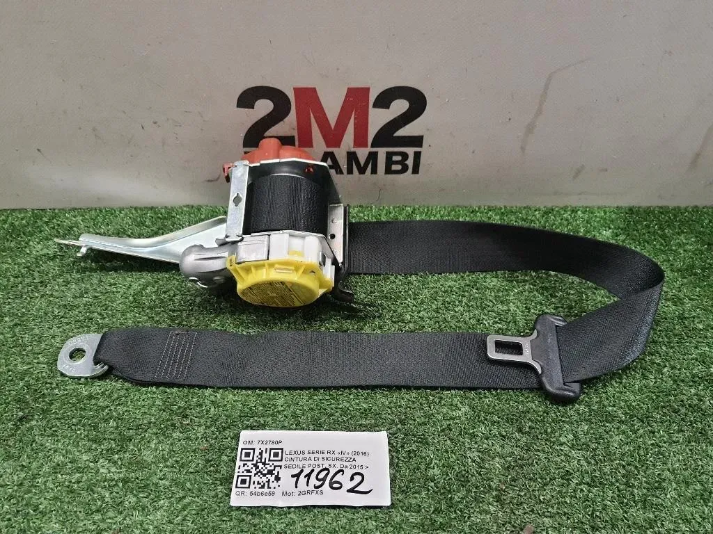 Cintura DI Sicurezza Sedile POST SX 7X2780P Lexus Serie RX IV 2016