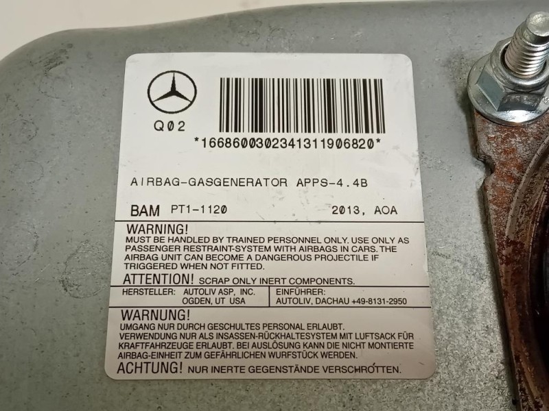 Air-bag Passeggero A1668602402 Mercedes Classe GLE W166 2015