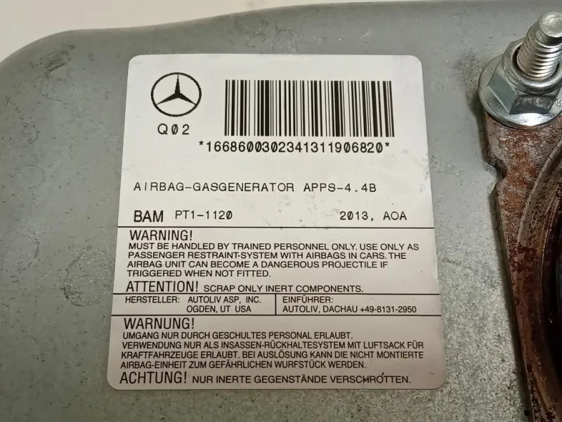 Air-bag Passeggero A1668602402 Mercedes Classe GLE W166 2015