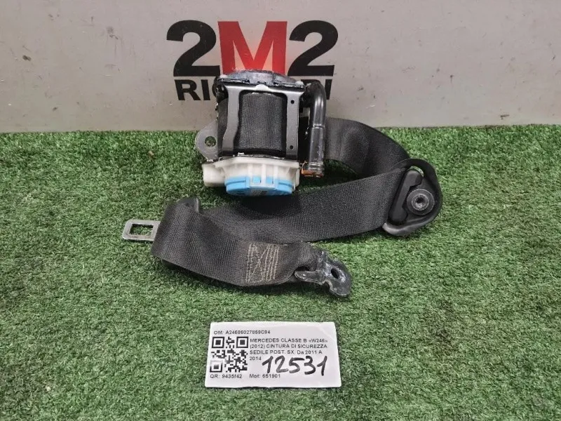 Cintura DI Sicurezza Sedile POST SX A24686027859C94 Mercedes Classe B W246 2012