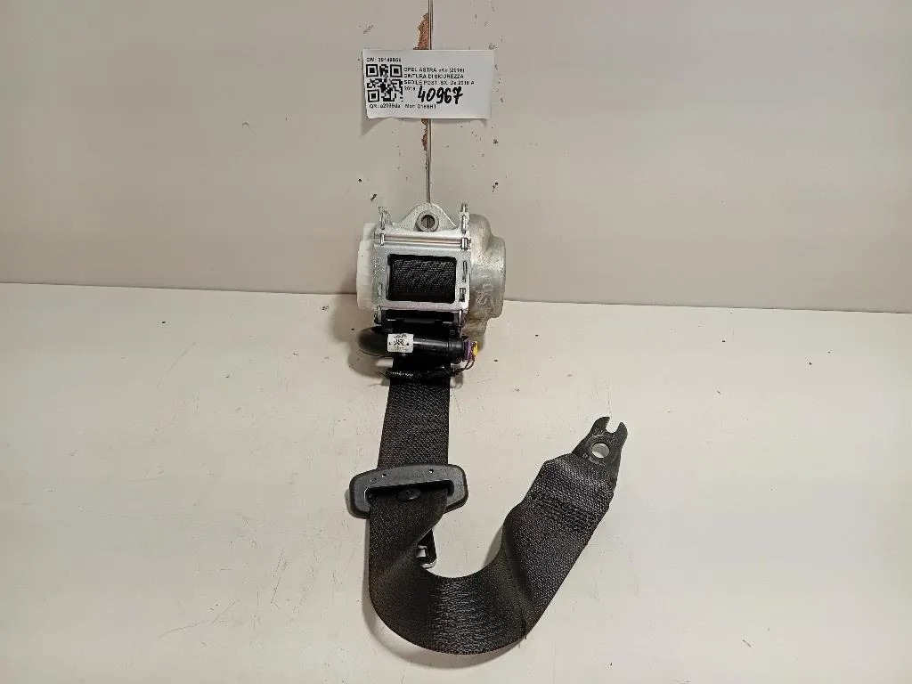 Cintura DI Sicurezza Sedile POST SX 39149956 Opel Astra K 2016
