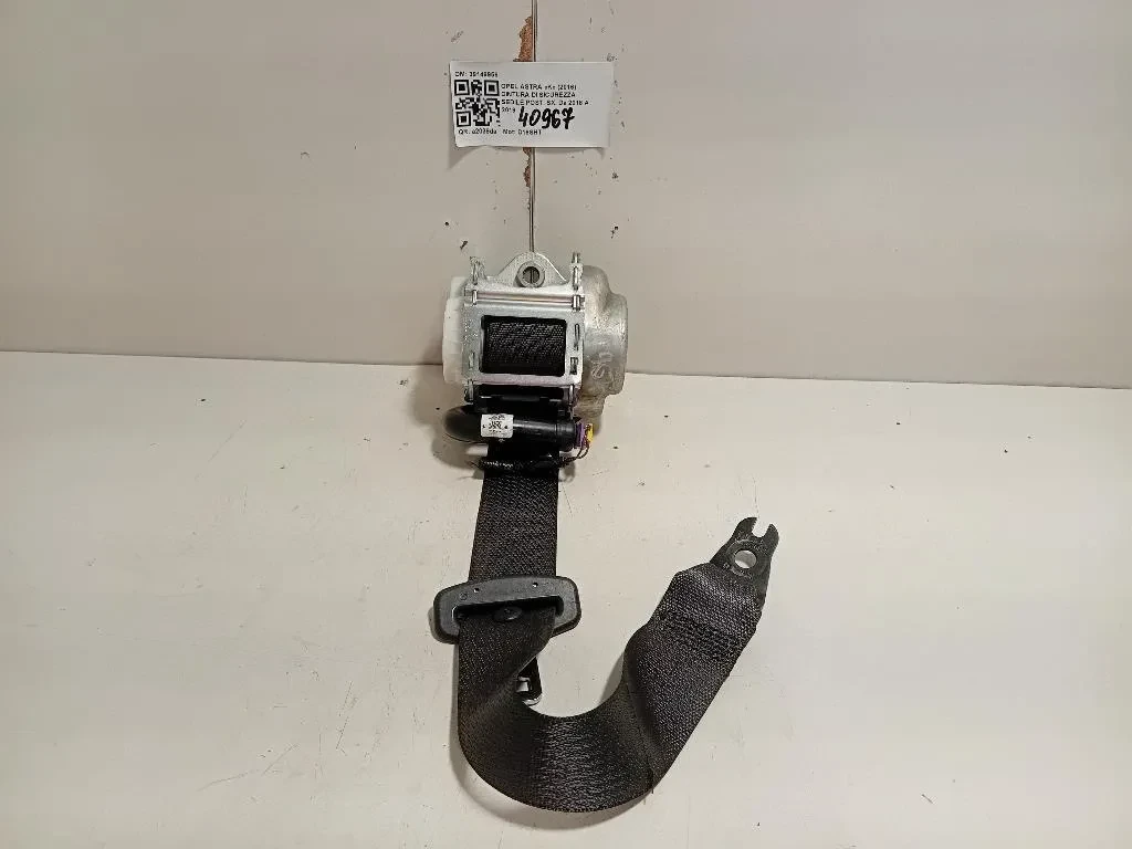 Cintura DI Sicurezza Sedile POST SX 39149956 Opel Astra K 2016