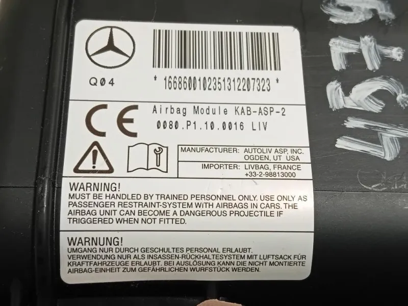 Air-bag Passeggero 617976800 Mercedes Classe ML W166 2012