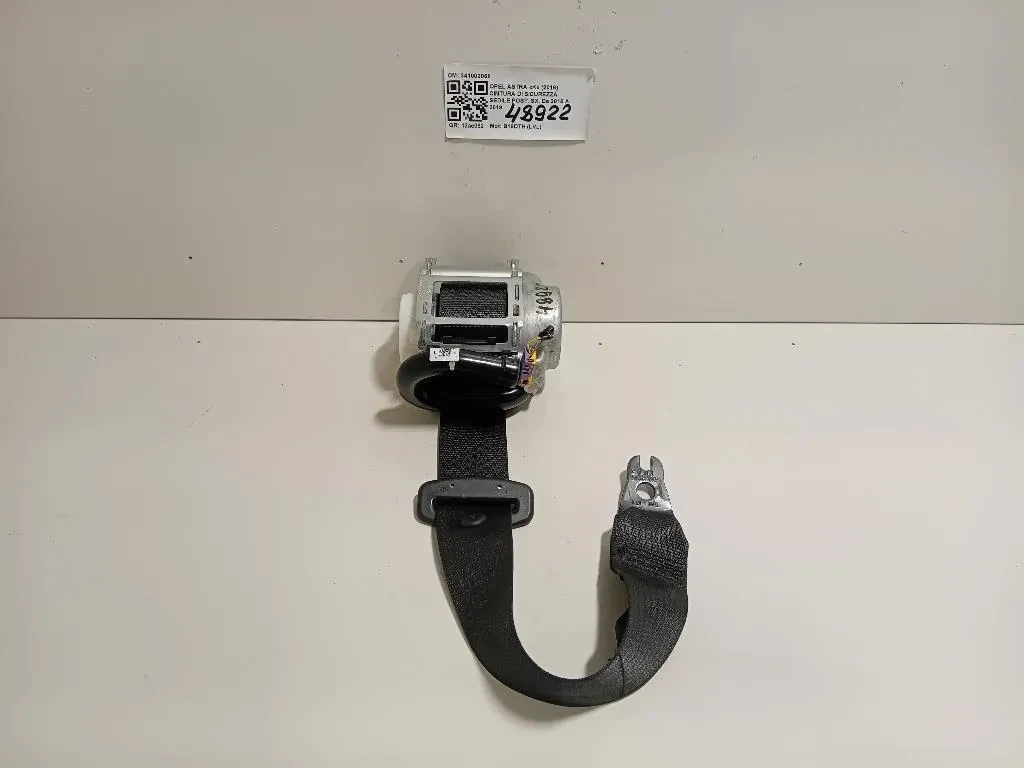 Cintura DI Sicurezza Sedile POST SX 341002068 Opel Astra K 2016