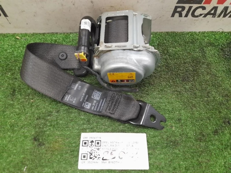 Cintura DI Sicurezza Sedile POST SX 39043715 Opel Astra K SW 2016