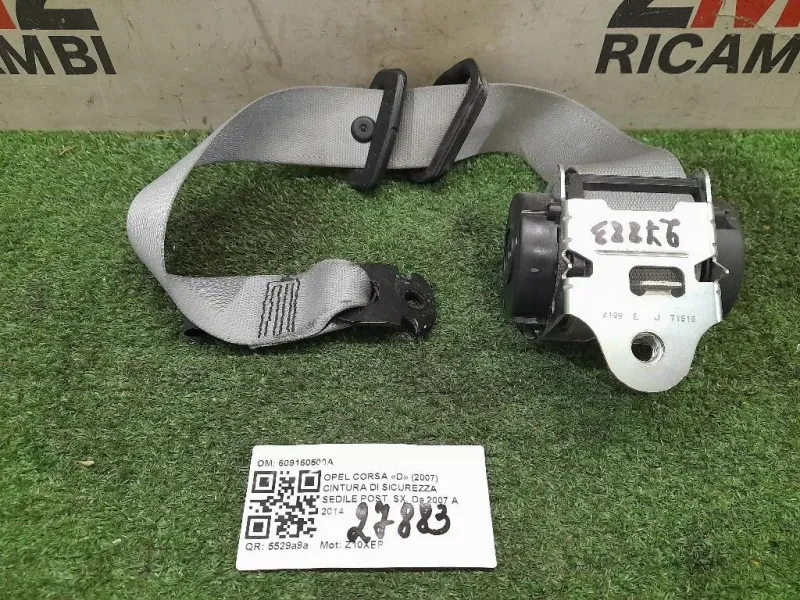 Cintura DI Sicurezza Sedile POST SX 609160500A Opel Corsa D 2007