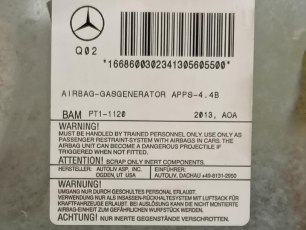 Air-bag Passeggero A1668602402 Mercedes Classe ML W166 2012