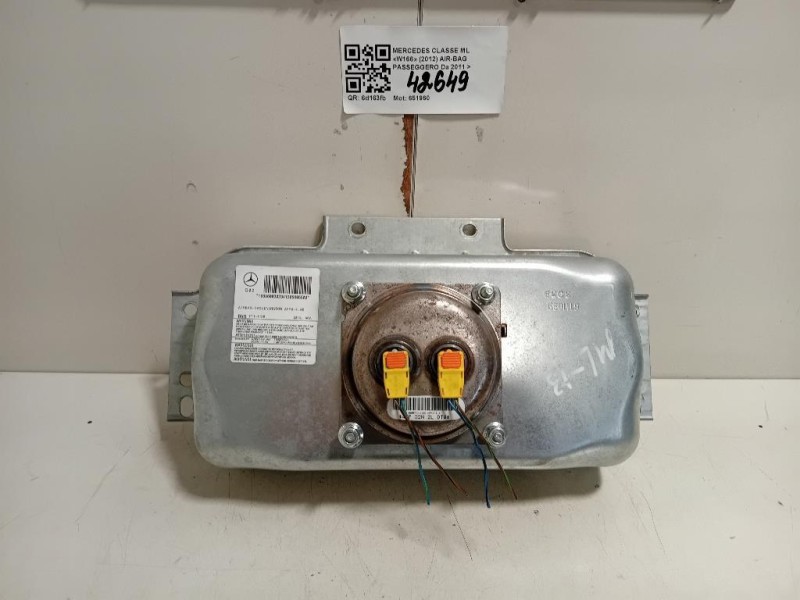 Air-bag Passeggero A1668602402 Mercedes Classe ML W166 2012