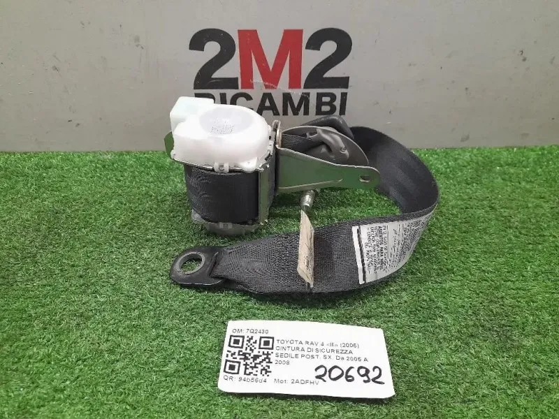 Cintura DI Sicurezza Sedile POST SX 7Q2430 Toyota RAV 4 III 2006