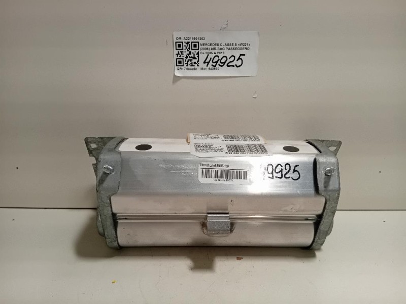 Air-bag Passeggero A2218601302 Mercedes Classe S W221 2006