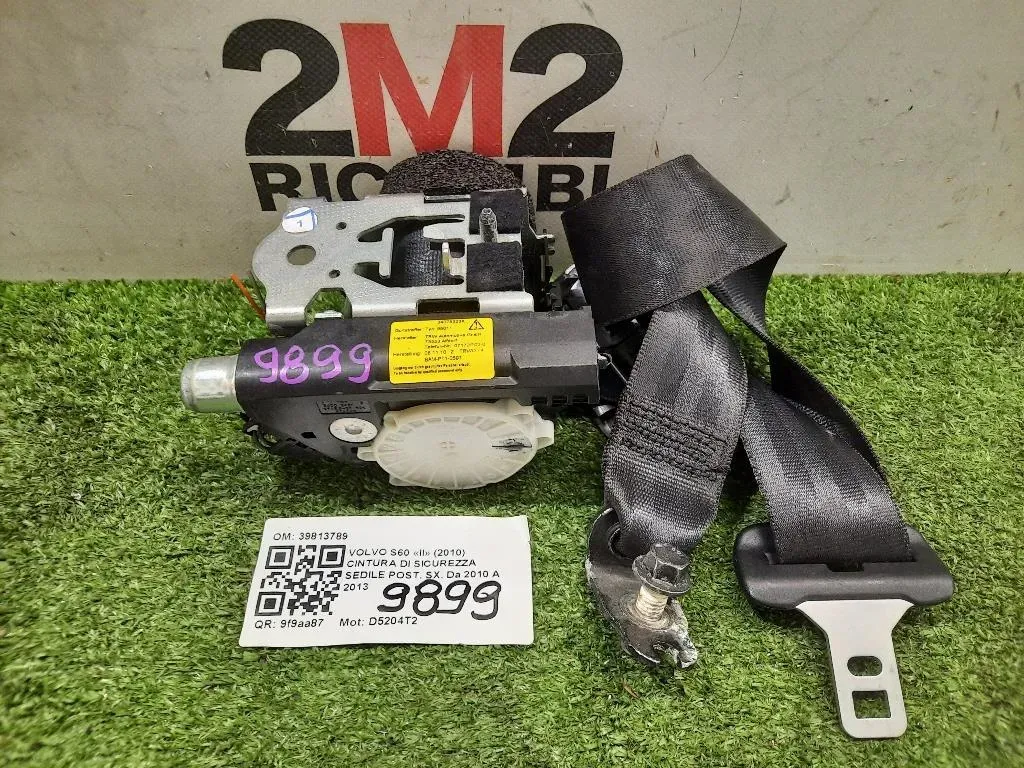 Cintura DI Sicurezza Sedile POST SX 39813789 Volvo S60 II 2010