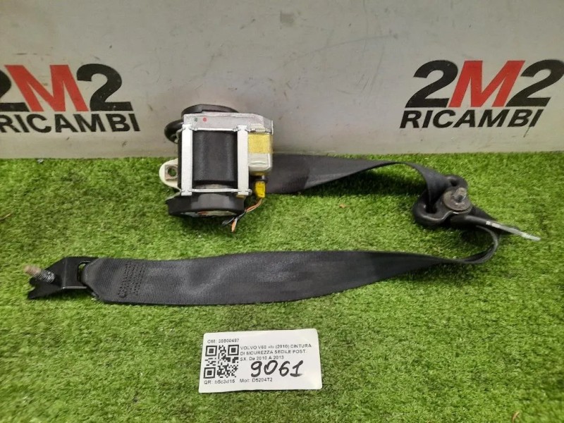 Cintura DI Sicurezza Sedile POST SX 39800487 Volvo V60 I 2010