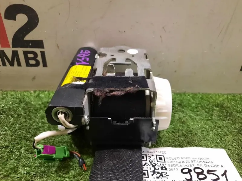 Cintura DI Sicurezza Sedile POST SX 34031072C Volvo XC60 I 2009