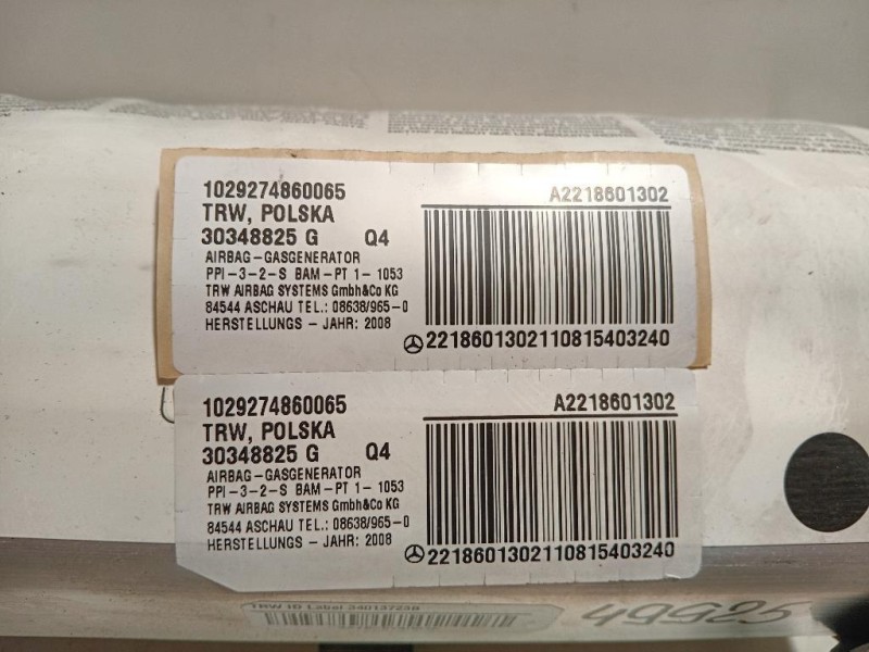 Air-bag Passeggero A2218601302 Mercedes Classe S W221 2006
