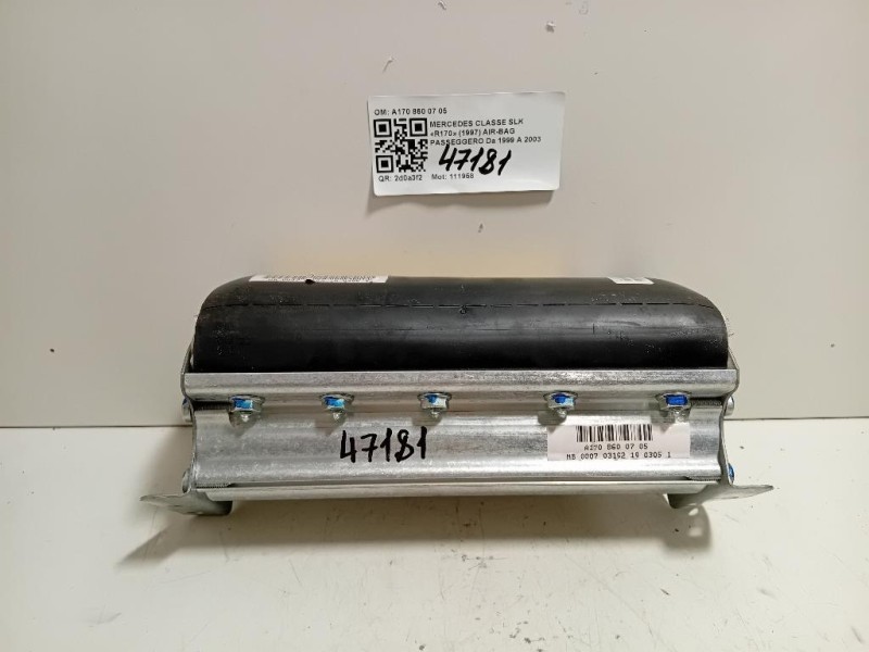 Air-bag Passeggero A170 860 07 05 Mercedes Classe SLK R170 1997