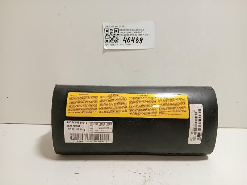 Air-bag Passeggero A170 860 07 05 Mercedes Classe SLK R170 1997