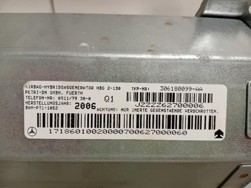 Air-bag Passeggero 306180099-AA Mercedes Classe SLK R171 2004