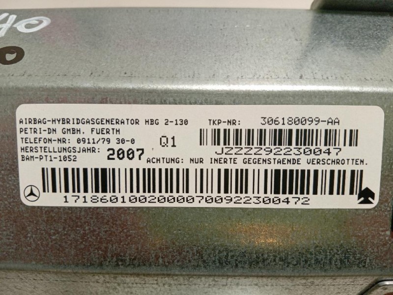 Air-bag Passeggero 1718601002 Mercedes Classe SLK R171 2004