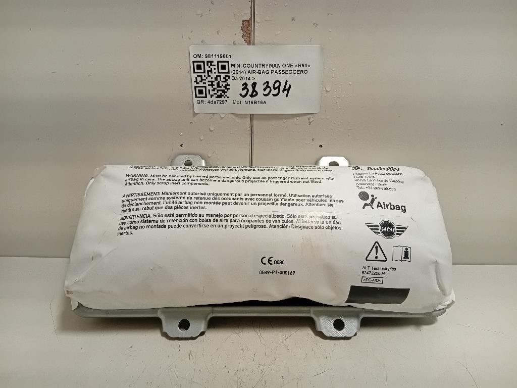 Air-bag Passeggero 981119601 Mini Countryman ONE R60 2014