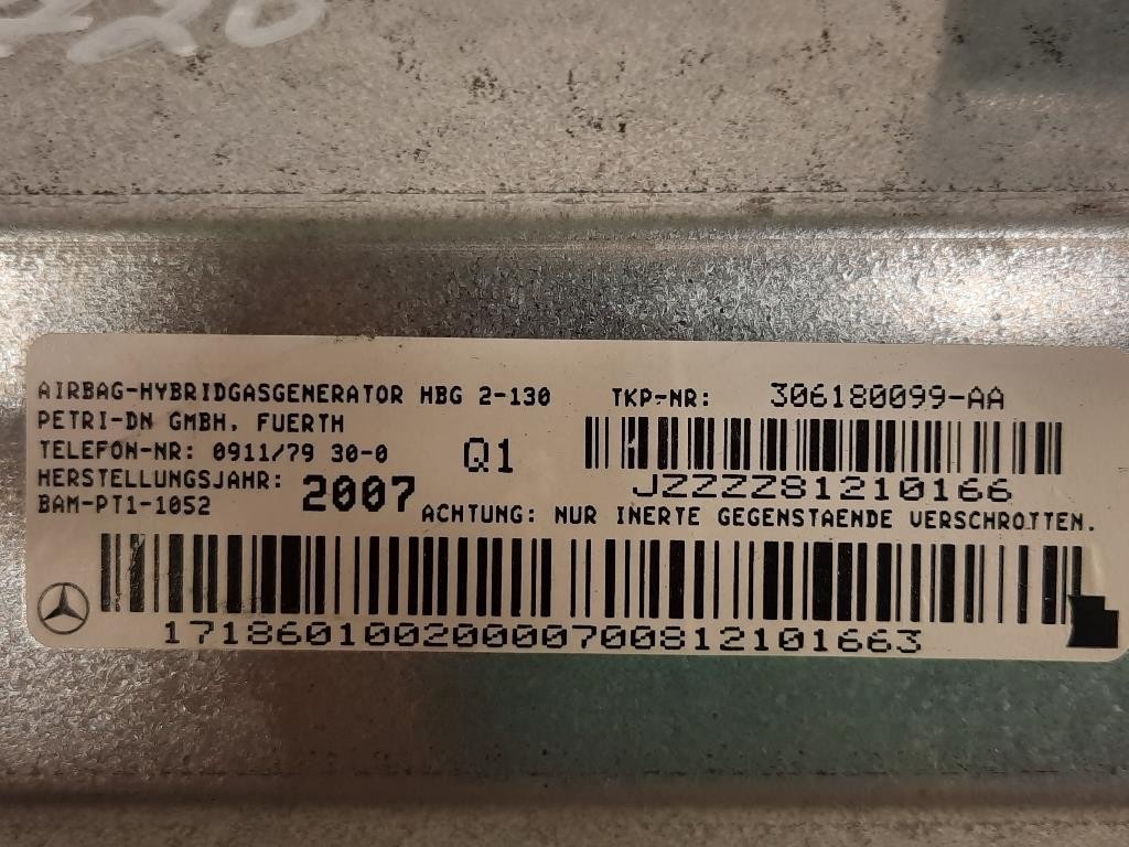 Air-bag Passeggero 306180099-AA Mercedes Classe SLK R171 2004