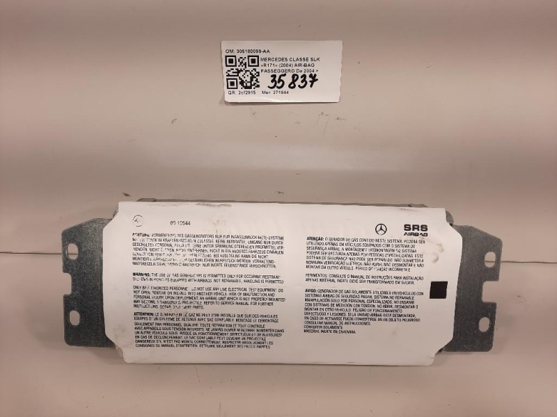 Air-bag Passeggero 306180099-AA Mercedes Classe SLK R171 2004