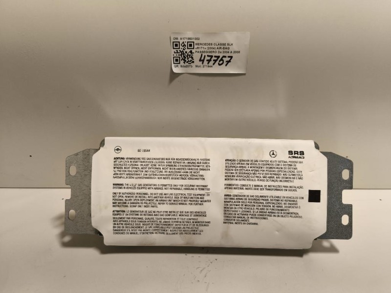 Air-bag Passeggero A1718601002 Mercedes Classe SLK R171 2004