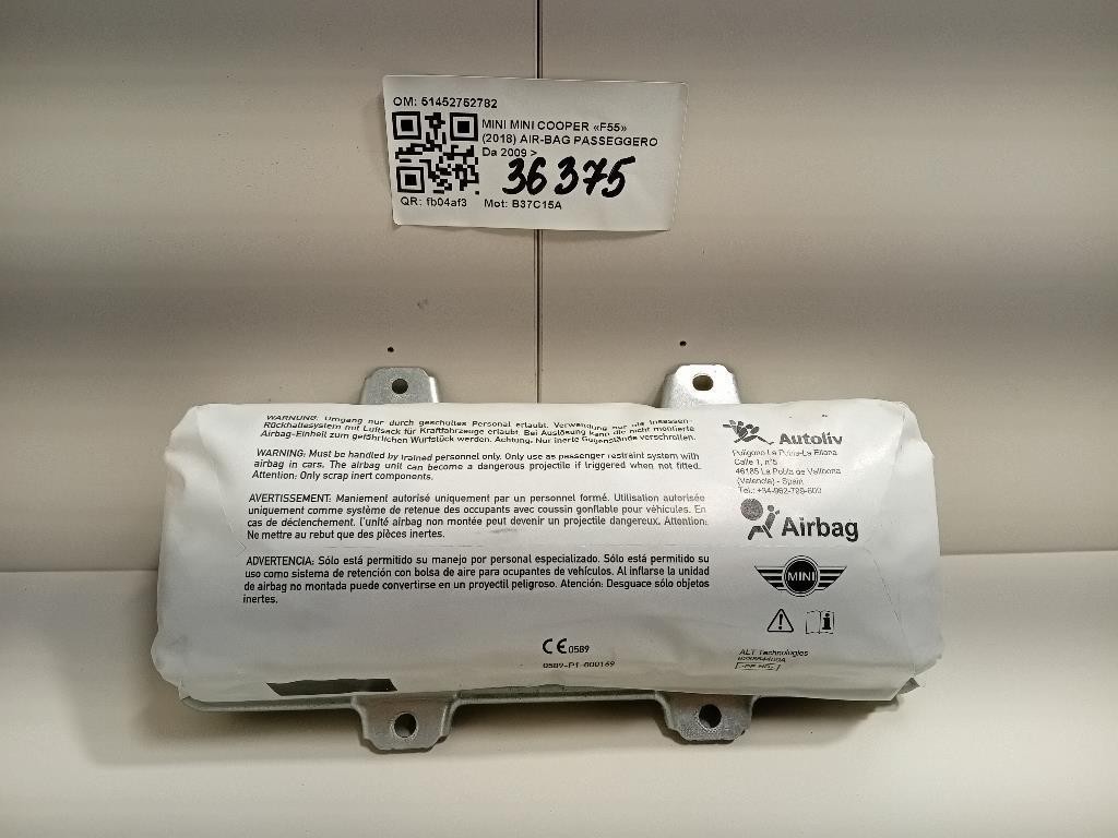Air-bag Passeggero 925860102 Mini MINI Cooper F55 2018