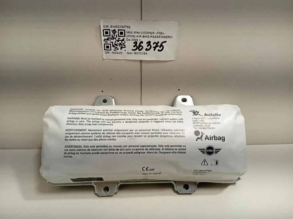 Air-bag Passeggero 925860102 Mini MINI Cooper F55 2018